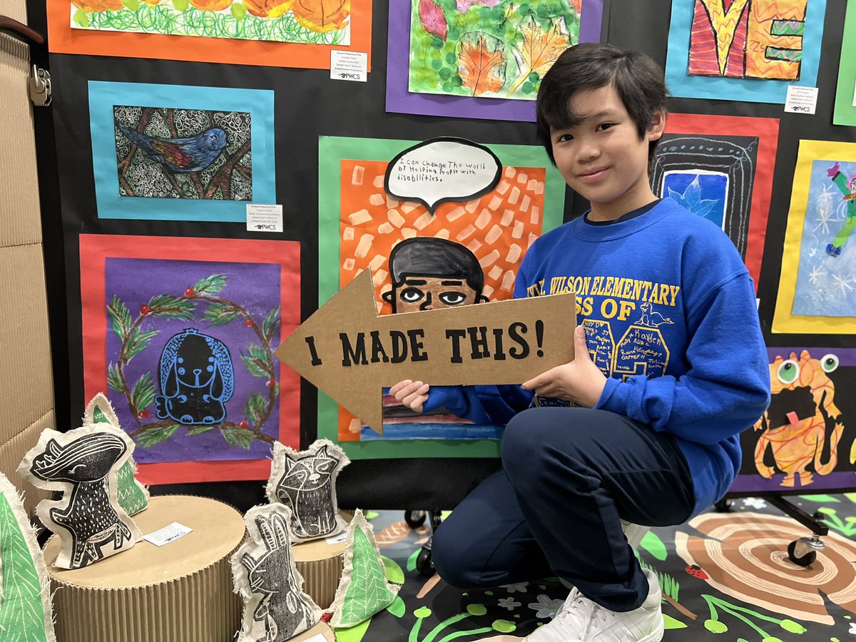 alyssa_tice's tweet photo. Come see us at the Kelly Leadership Center today and celebrate artists from @KyleRWilsonES ! #pwcsnews #wilsonsealions @PwcsArts https://t.co/Nw3vf5p0Wr