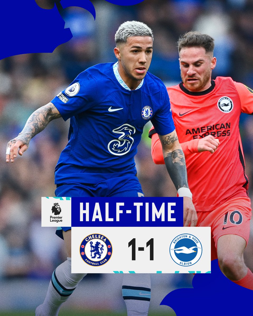 ChelseaFC's tweet image. Level at the break. ⏱

#CheBha