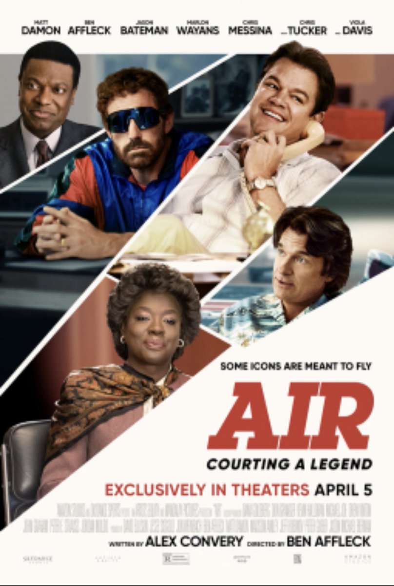 ConsultantMovie's tweet photo. Ben Afflecks latest film features the global rise of the legendary show line. Great performances, writing with a lot of heart and humor zone of the best films of the year. Feel good movie. Verdict: A @airmovie @AmazonStudios #AIRMovie #amazon #airreview https://t.co/n3c4vU4TlH