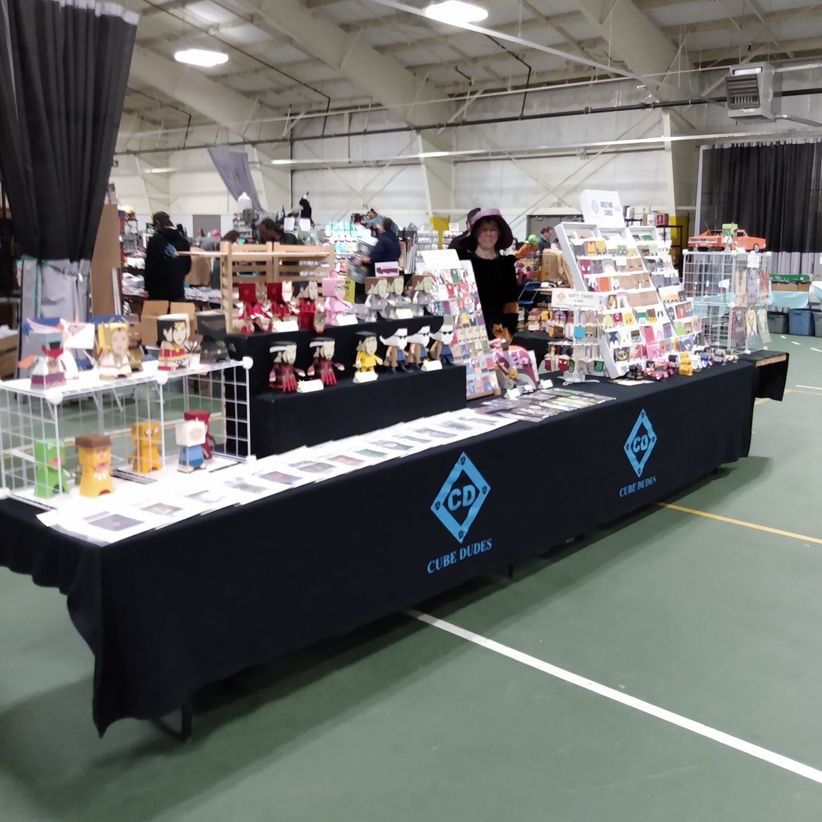 All set up at Victoria's Ultimate Hobby &amp; Toy Fair at Pearkes Arena- April 15 -16 9am to 3pm! Loads of toys, games, collectibles and more! Check out ultimatetoyfair.com for more information!

#ultimatetoyfair #cubedudes