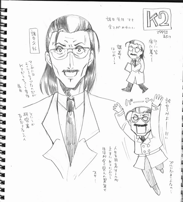 諸田先生すき K2無事2周目読了記念らくがき 