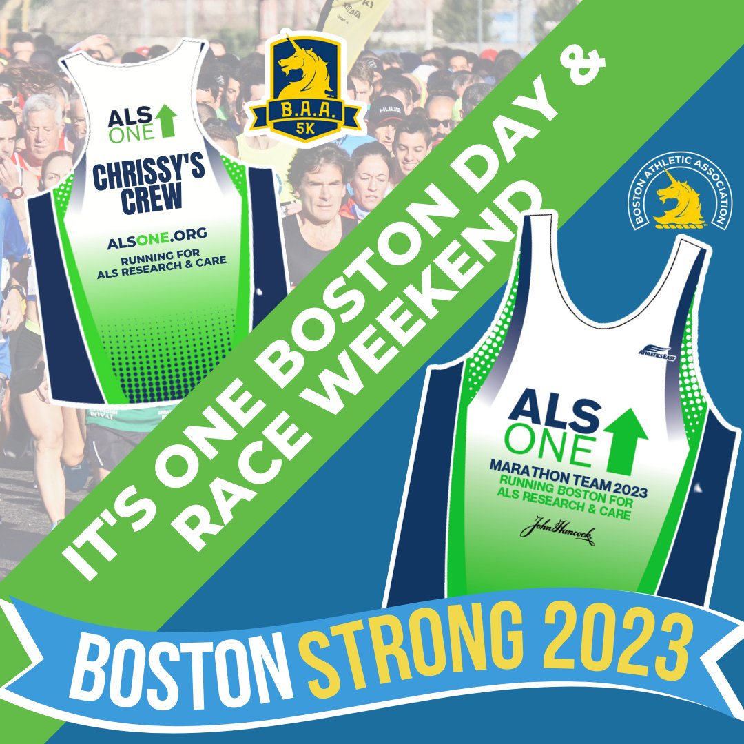 alsone_official's tweet photo. It's #ONEBostonDay and we're thinking of our hometown city and all of our runners who are participating in the #BAAK5 and the #BostonMarathon this weekend to #Run to make #ALSDONE.  We love you all and are so beyond grateful! #EndALS https://t.co/sqVykNEE8b