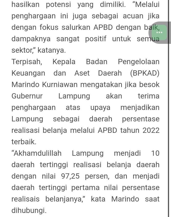 chyntiaaasari's tweet photo. 16 Maret 2023, Lampung baru saja dapat Penghargaan Realisasi Belanja Daerah Tertinggi 2022 oleh Kemendagri. Mencapai, 97,25%. 

Beliau bilang, akan Fokus Salurkan APBD ke semua SEKTOR.

Lantas, kemana skrg APBD ini jika berkaca pada kondisi Lampung. Apa penghargaan ini layak?🤔 https://t.co/nZjhmn9rRk