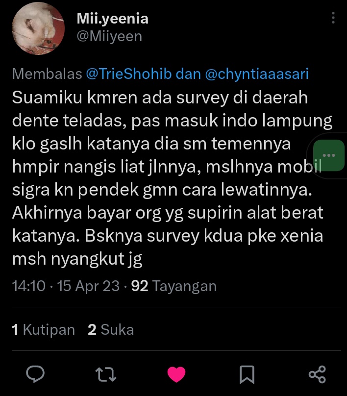 chyntiaaasari's tweet photo. Nyatanya, banyak teman2 kita di Lampung menyuarakan KERESAHANNYA. Yuk, kita bantu suarakan juga biar dapat di Cek ke Lapangan dengan segera @KPK_RI @DivHumas_Polri @ListyoSigitP.

Ohiya, sama-sama kita pakai #LampungBangkit biar semakin nyaring. Semangat...👏 https://t.co/UyVCv8J1HV