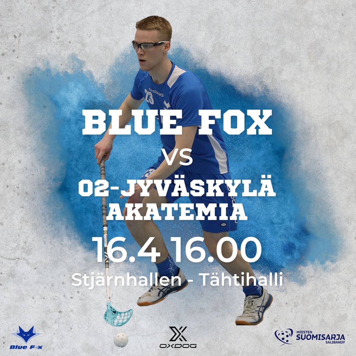 𝗞𝘃𝗮𝗹𝗺𝗮𝘁𝗰𝗵 3️⃣ omgång 2️⃣ 🕺

🏑 Blue Fox - O2-Jyväskylä Akatemia 
📆 16.4
🕓 16.00
🏟️ Stjärnhallen | Tähtihalli
🎟️ 10/6 €

Innebandy är #bästpåplats
Salibandy on #parastapaikanpäällä

#ibfbluefox #blåtthjärta #oxdog #boostyourperformance #salibandy #innebandy