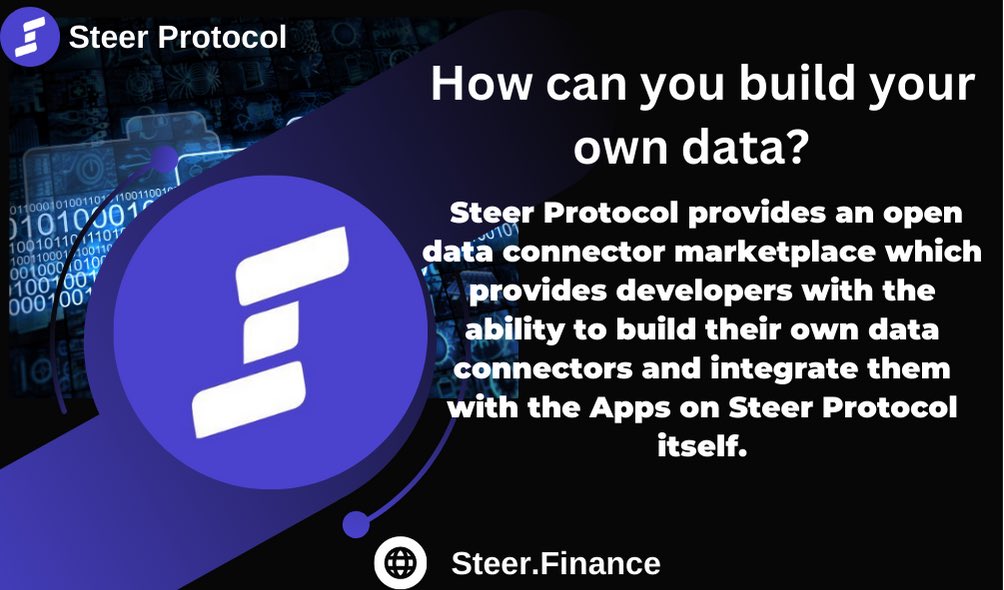 airstar027's tweet image. You can build your own data on Steer Protocol which provides you an open connector marketplace which helps developers build their own data. 
@steerprotocol 
#Steerprotocol #Web3