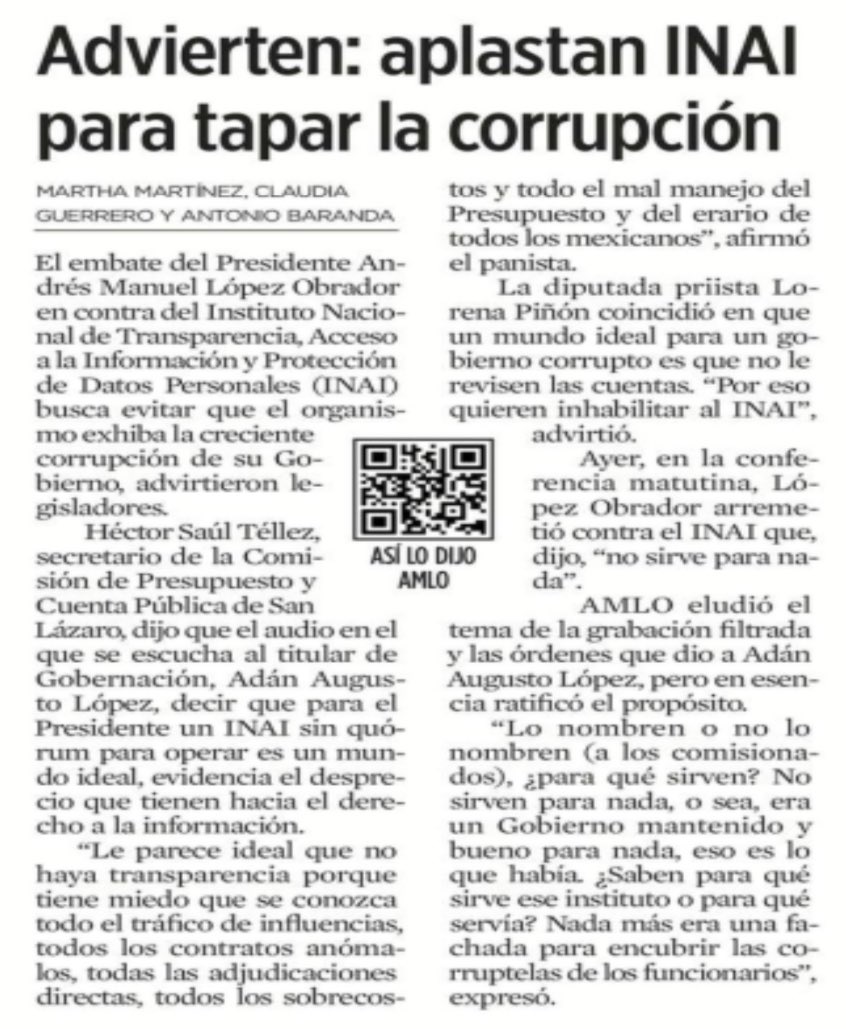 JLozanoA's tweet photo. ⚠️ No le den vueltas: el “mundo ideal” para el presidente, según @adan_augusto, es tener inoperante, inservible al @INAImexico para que toda la corrupción de su gobierno no salga a la luz pública. Es un tirano miserable. No lo permitamos.

#YoDefiendoalINAI

@LaRazon_mx @Reforma https://t.co/dALyIuqRu0