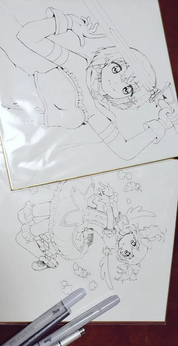 毎度の事ながら、久しぶりのアナログは緊張する…明日塗ります🎨 