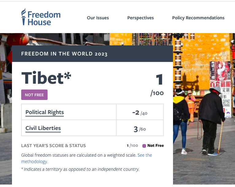 TibetCollective's tweet photo. One thing the world should discuss:

#Tibet is the least-free country on Earth, sharing the bottom spot with South Sudan and Syria in  @freedomhouse's global rankings.

https://t.co/ctZjGwa3Lb https://t.co/5cTXsYsohq