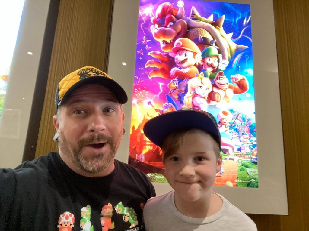 teddyballgamebb's tweet photo. Mario Movie with my buddy! https://t.co/KIX2IXmA2m