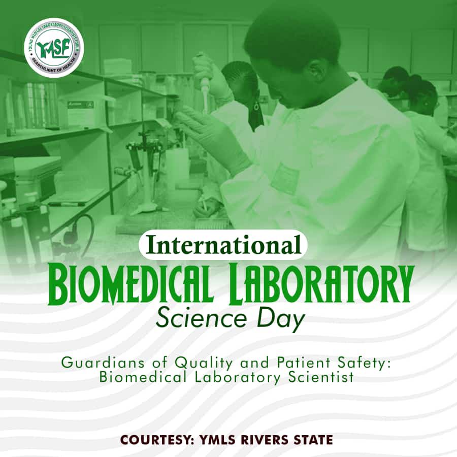 YMLSF_Rivers's tweet photo. Happy Biomedical Laboratory Science Day to all the lab professionals out there! Your work behind the scenes is invaluable, and we appreciate your commitment to excellence in laboratory testing and diagnosis. #BLSday #medicaldiagnostics #healthcareheroes #ymlsf https://t.co/1zAAMxQJfV