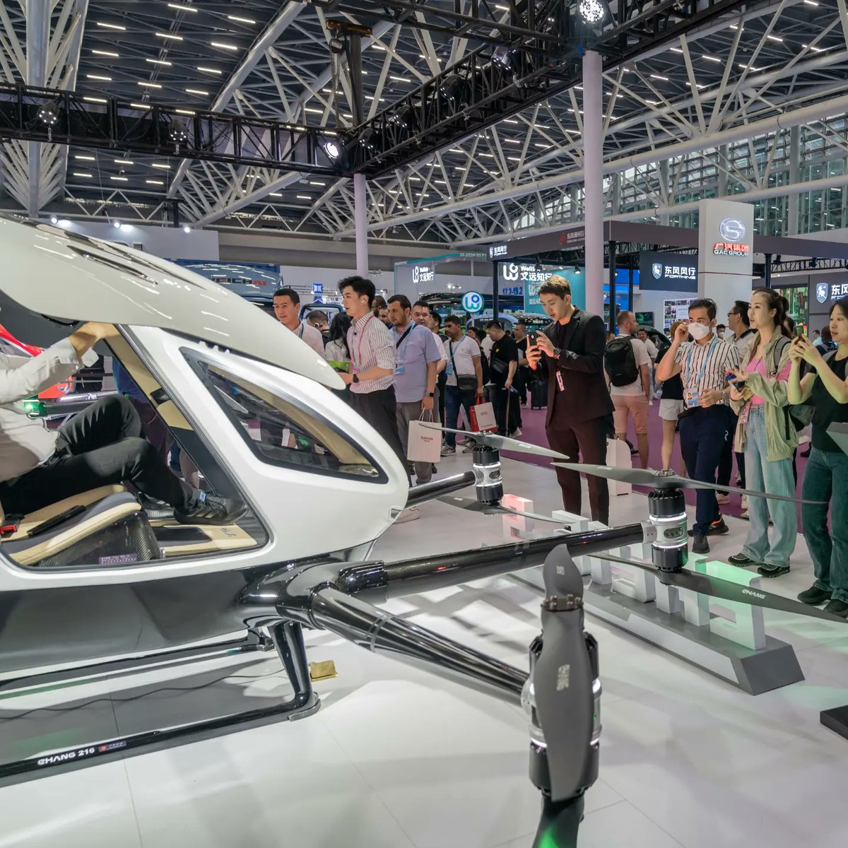 ehang's tweet photo. Flying car. Air taxi. 
Whatever you prefer to call it, it's  bringing a brand new mobility to the  world!
Stop by booth A09-29 at #CantonFair and get started with urban air mobility #UAM!

Date: 15th-19th, April
Location: A09-29, Hall 20.2, Zone D https://t.co/7cMRSo7Wjd