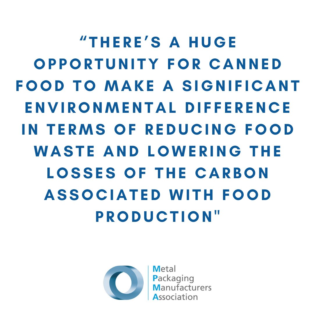 A quote from MPMA Director Robert Fell's recent presentation at The National Food Waste Conference.

Find out more about how 'Canned Foods Help Combat Food Waste' via our latest  blog:

ow.ly/2WQO50NJmL1

#lovefoodhatewaste #metalpackaging #cannedfood #metalrecyclesforever