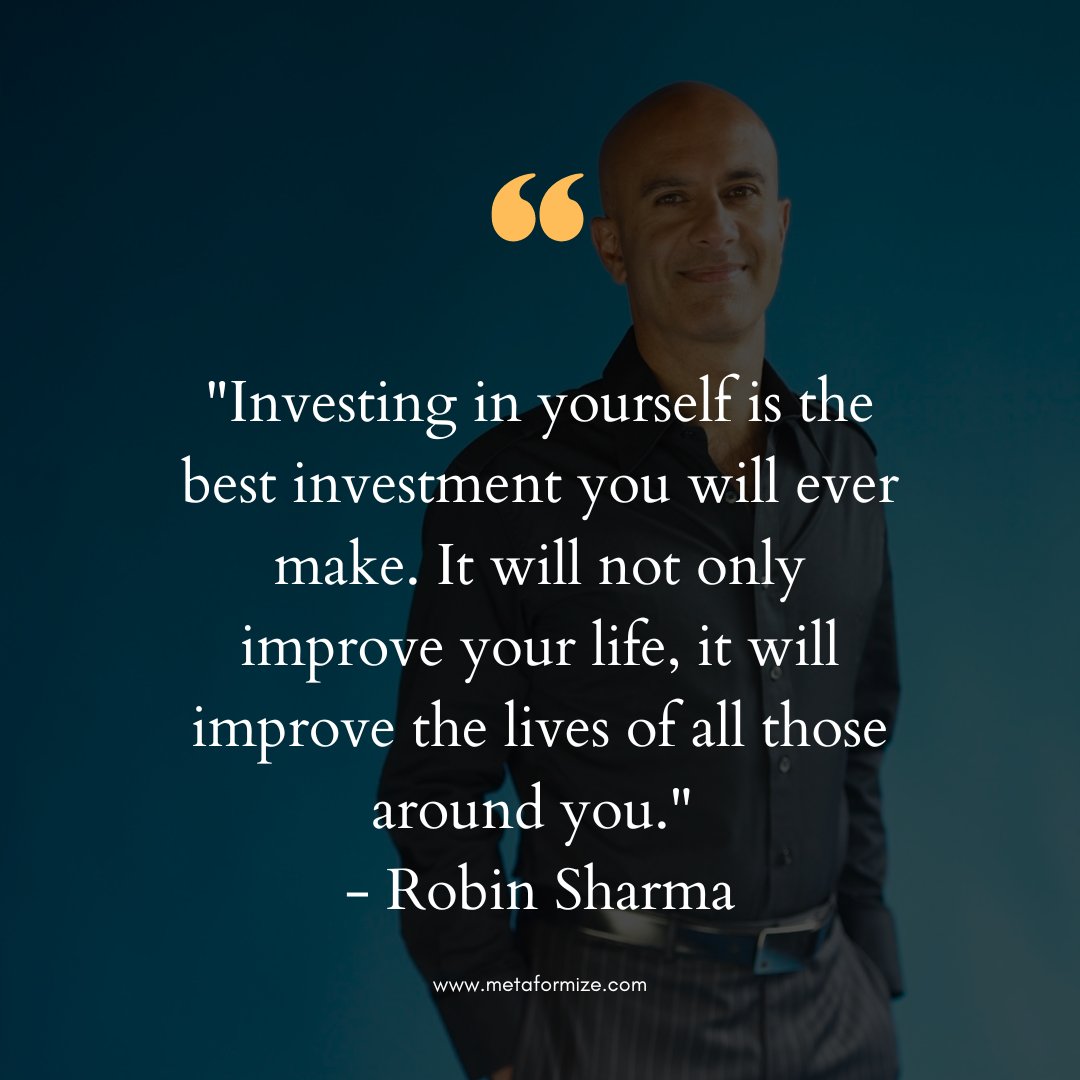 Metaformize's tweet image. &quot;Robin Sharma Reveals the Ultimate Investment That Pays Dividends&quot; 💰💸🔍
 #daytrader #tradinglife #forexeducation #forexlife #education #cryptocurrencycommunity #forexpriceaction #entrepreneur