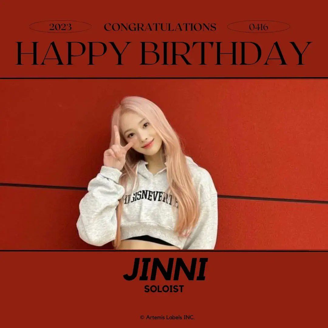 artemis_labels's tweet photo. Happy birthday to #JINI (μ§λ) ππ₯³!
β
04.16.23
Edited by : CEO Heeseung
All rights reserved to @artemislabels
#μ§λ #HappyJINIDay #Happy_JINI_Day #JINI #ArtemisLabels https://t.co/Vw3Ji03bzL