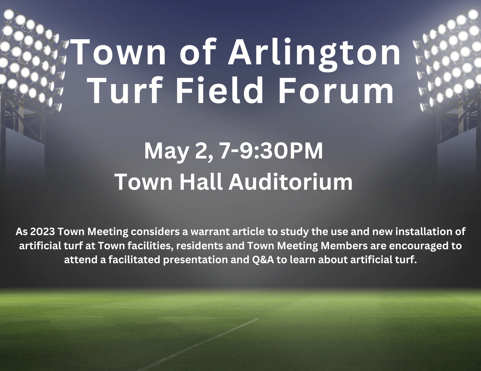 Town of Arlington, MA on Twitter "ArlingtonMA May 2, 7PM Artificial