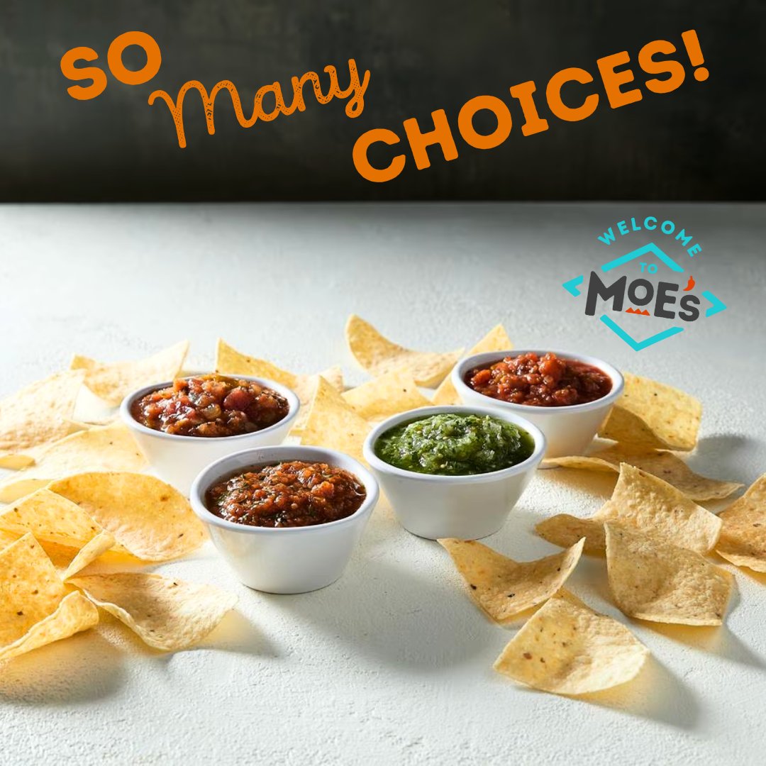 What's your go-to Moe's salsa? 🤔 Tell us in the comments below! 🌶️🌯 #MoesSalsa #SalsaLover #TasteOfMoes #MoesBurrito #SalsaAddict