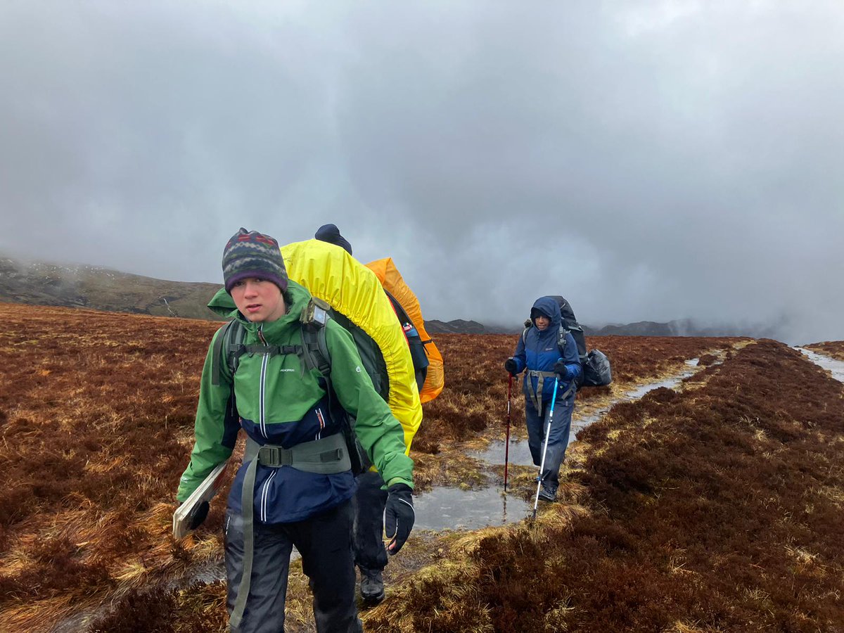 Navigating through the Cumbrian mountains on a wet and windy day in The Lakes. Pupils have worked well in their teams to complete their Gold DofE practice expedition journey. @KHVIIISchool @BablakeDofE