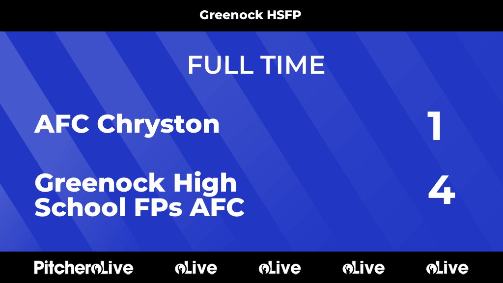 ghsfp's tweet photo. FULL TIME: AFC Chryston 1 - 4 Greenock High School FPs AFC
#AFCGRE #Pitchero
https://t.co/HBkgJE7aHW https://t.co/sWcJUitY9R