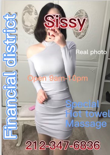 Good afternoon 
We have  sissy  working today
Amidst  the hustle and bustle of the world  you will become rejuvenated affter eath visit
9am-10pm
212-347-6836
#Korean #Japanese #Chinese #AsianSpa #AsianMassage #Bodywork #Bodyrub #Downtown #Lowermanhattan #Financialdistrict