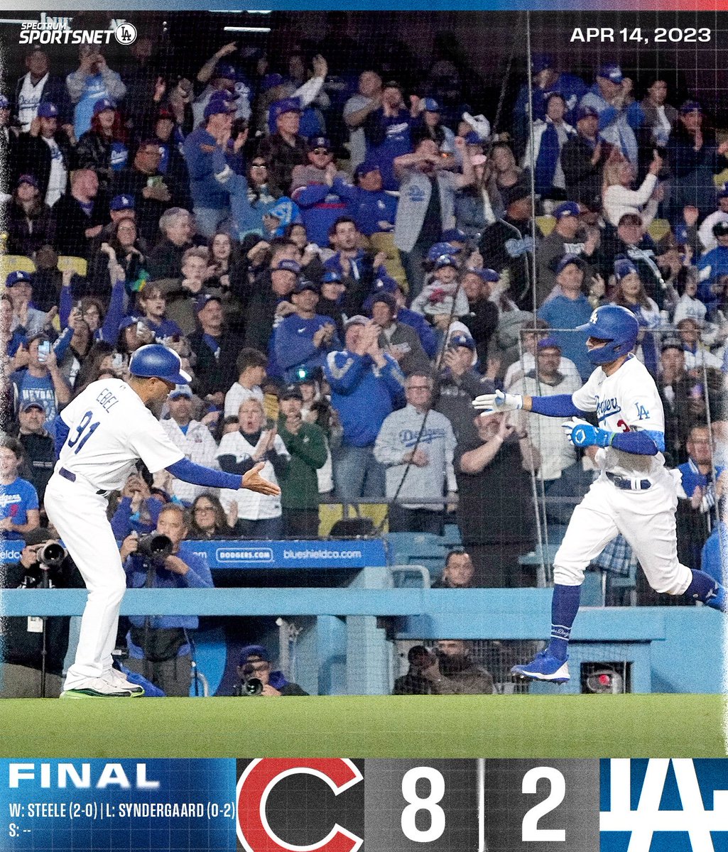 Dodgershaiku1's tweet photo. 4/14 haiku
Dodgers 2 Cubs 8
Cubs turn 8th inning
Into a home run derby
Blue muster 3 hits
#homeruns #maxmuncy #christaylor #yangomes (2), #ianhapp #seiyasuzuki #patrickwisdom #dodgerstadium #andrejackson https://t.co/bFQQQYK3iE