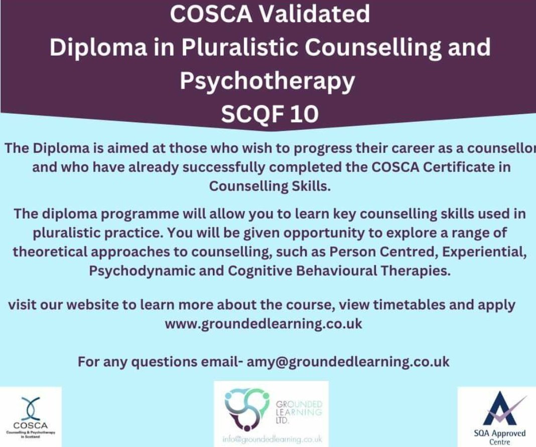 #counselling #counsellingservices #counsellortraining #counsellingpsychology #counsellingsessions #groundedlearning 
#counsellingdiploma #counsellingqualifications #counsellingdirectory #training #becomeacounsellor #mentalhealthsupport #mentalhealth #mentalhealthawareness