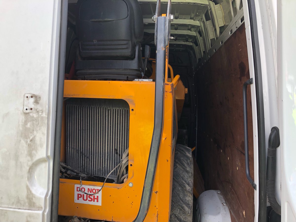 LancsRoadPolice's tweet photo. This van seen leaving the scene of a theft of plant in Blackpool was stopped using TPAC tactics on the M61 in GMP. 2x arrested and property recovered. Enquiries also show that the van was stolen from the West Yorkshire area. #T2TacOps. #MN11. #HO51E. https://t.co/wW6qA95a1b