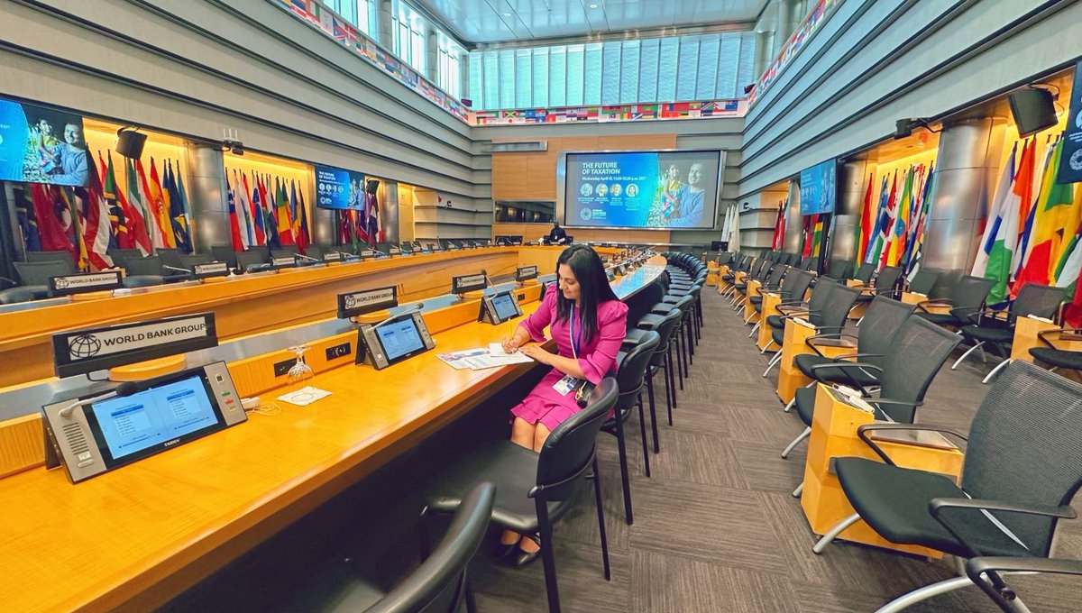 It’s been an incredible week at the <a href="/WorldBank/">World Bank</a> &amp; <a href="/IMFNews/">IMF</a> Spring Meetings! 

We’ve been discussing how we can start #ReshapingDevelopment for a brighter future. Young people are key to driving this change and I am honored to represent the next generation. 🌍