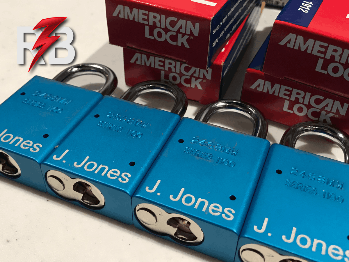 Locks are expensive, and when considering the purchase of 500 or 1000, $$$ add up fast. Red Bolt laser can laser mark your facility locks or remark existing locks if to be repurposed for another facility or project.