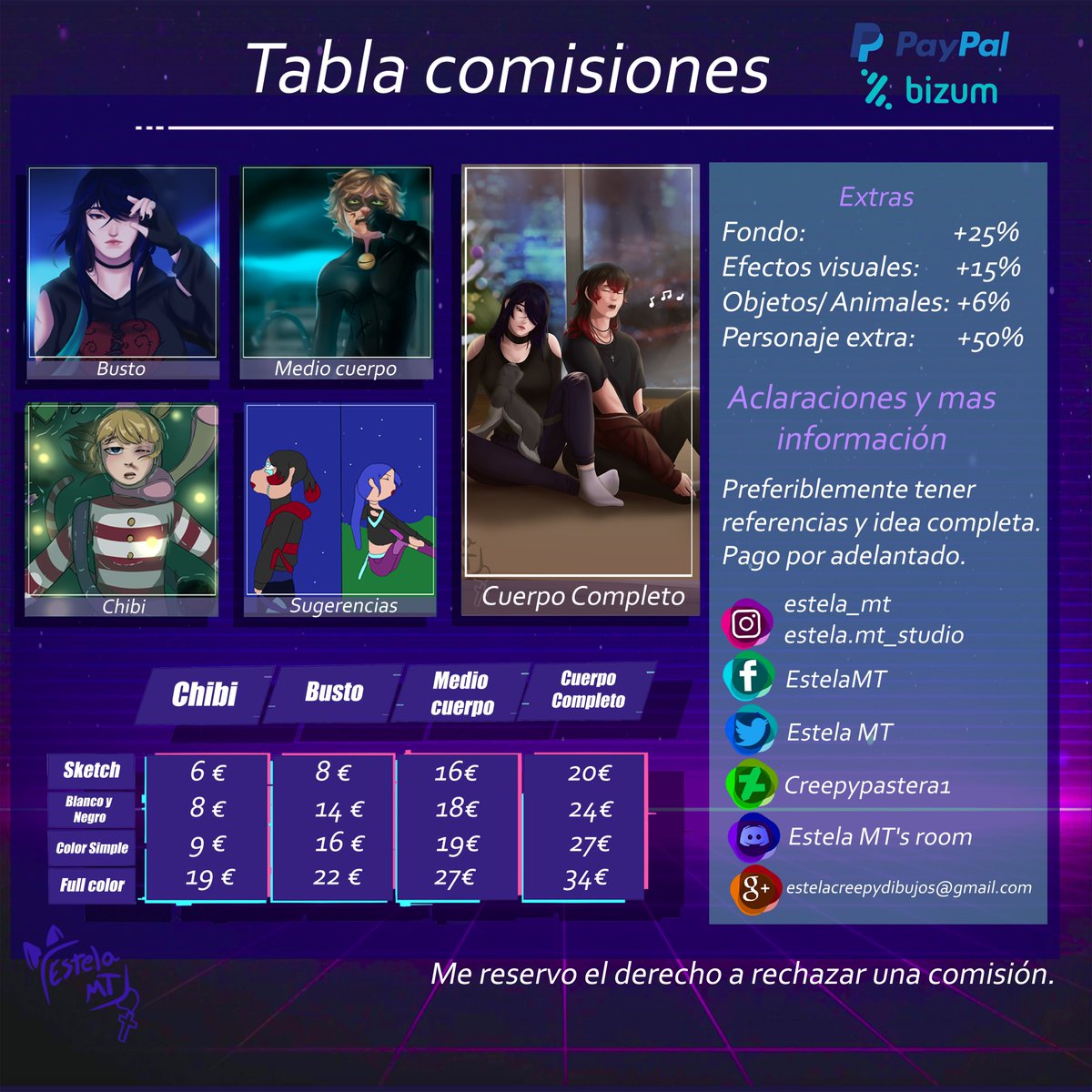 EstelaMT_'s tweet photo. 💸 Comisiones ✨
Si bien el pago es por paypal/Bizum (para España) también puede ser una skin del LoL (league of legends).
#comisión #comisiones #comisionesdibujos #comisiondraw #comisionesdigitales #comisionart #digitalcomisions #comisions #twitch #comisiontwitch https://t.co/Mj1NmPlgsU