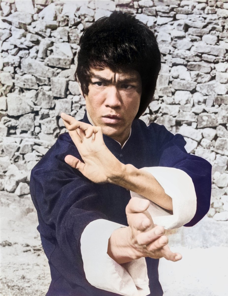 Featured in our next 1/1 collection:     
Bruce Lee in Enter The Dragon (1973) directed by Robert Clouse.  
He died just weeks before the release, adding to the film's mystique and contributing to its lasting legacy.