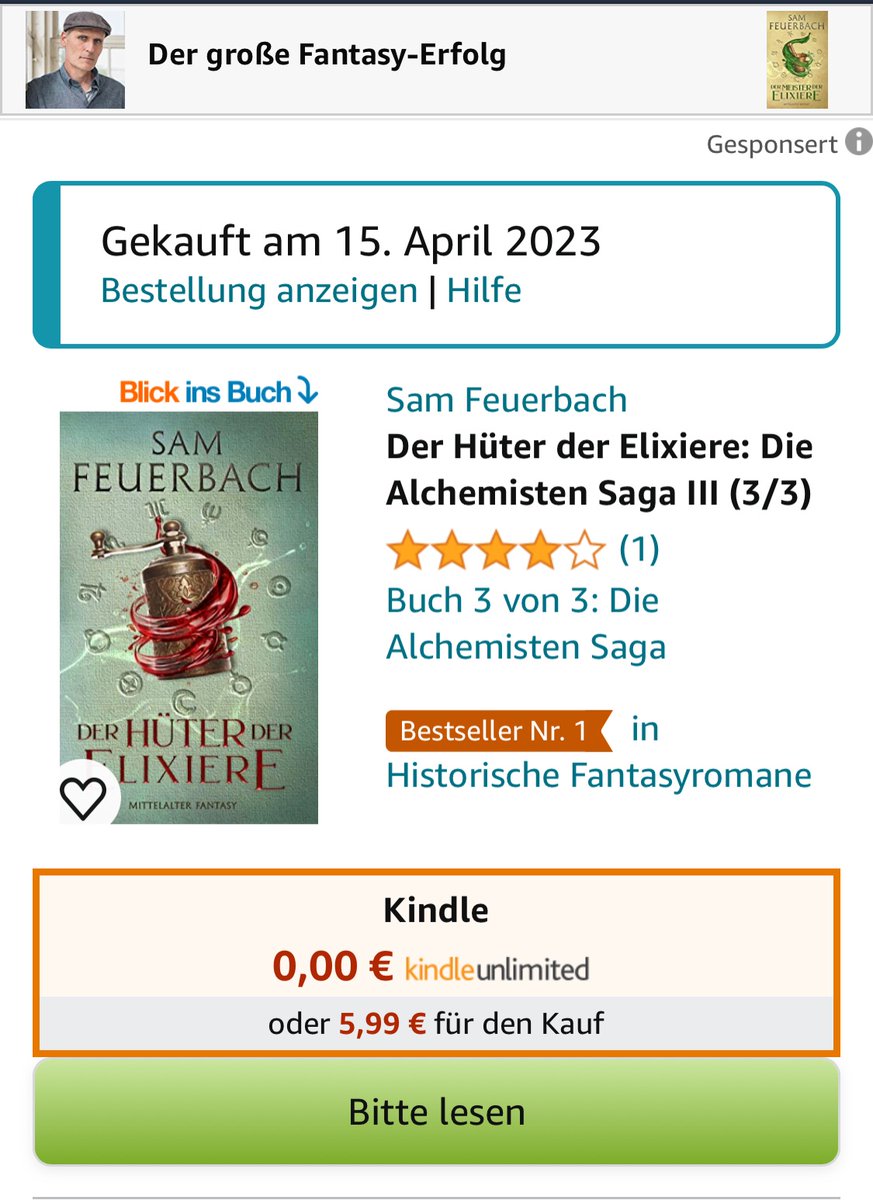 <a href="/samfeuerbach/">Sam Feuerbach</a> 😁 Jetzt fliegt das Zeug schon schneller in die Top10 als <a href="/samfeuerbach/">Sam Feuerbach</a> ein neues Buch auf Twitter ankündigen kann amazon.de/Hüter-Elixiere…