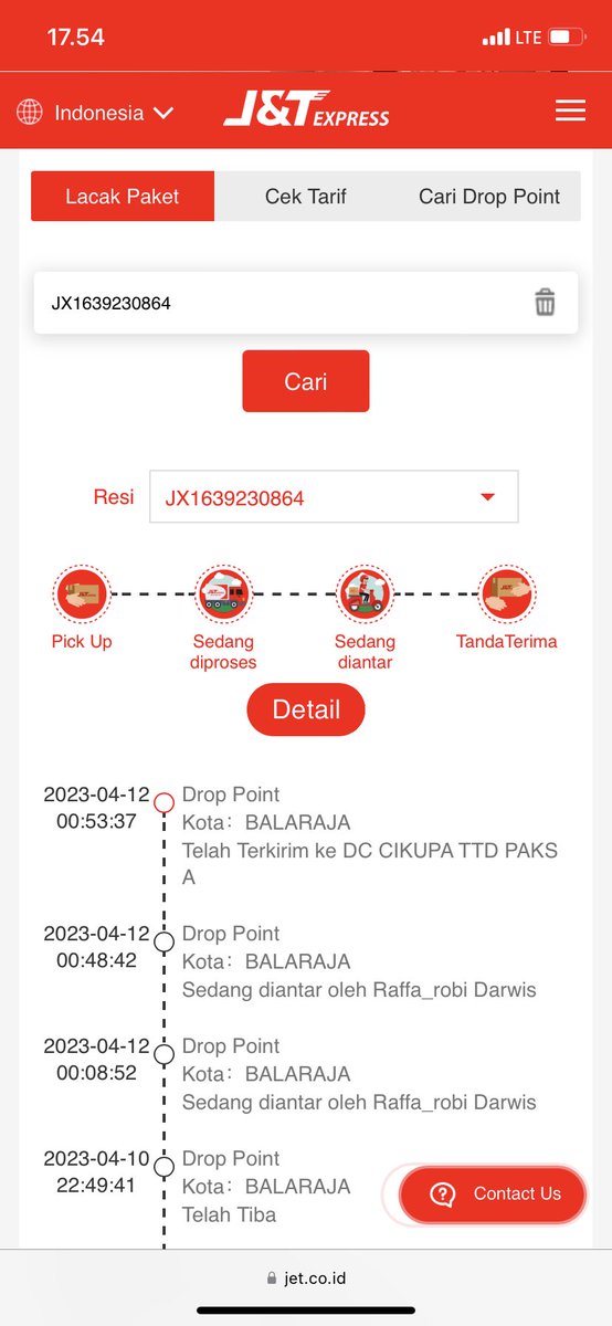 ciicay2's tweet photo. @jntexpressid Min tolong ini barangnya blm nyampe rumah saya, dari tgl 12 skarang udh 15 nih https://t.co/JXsLbAVzsl