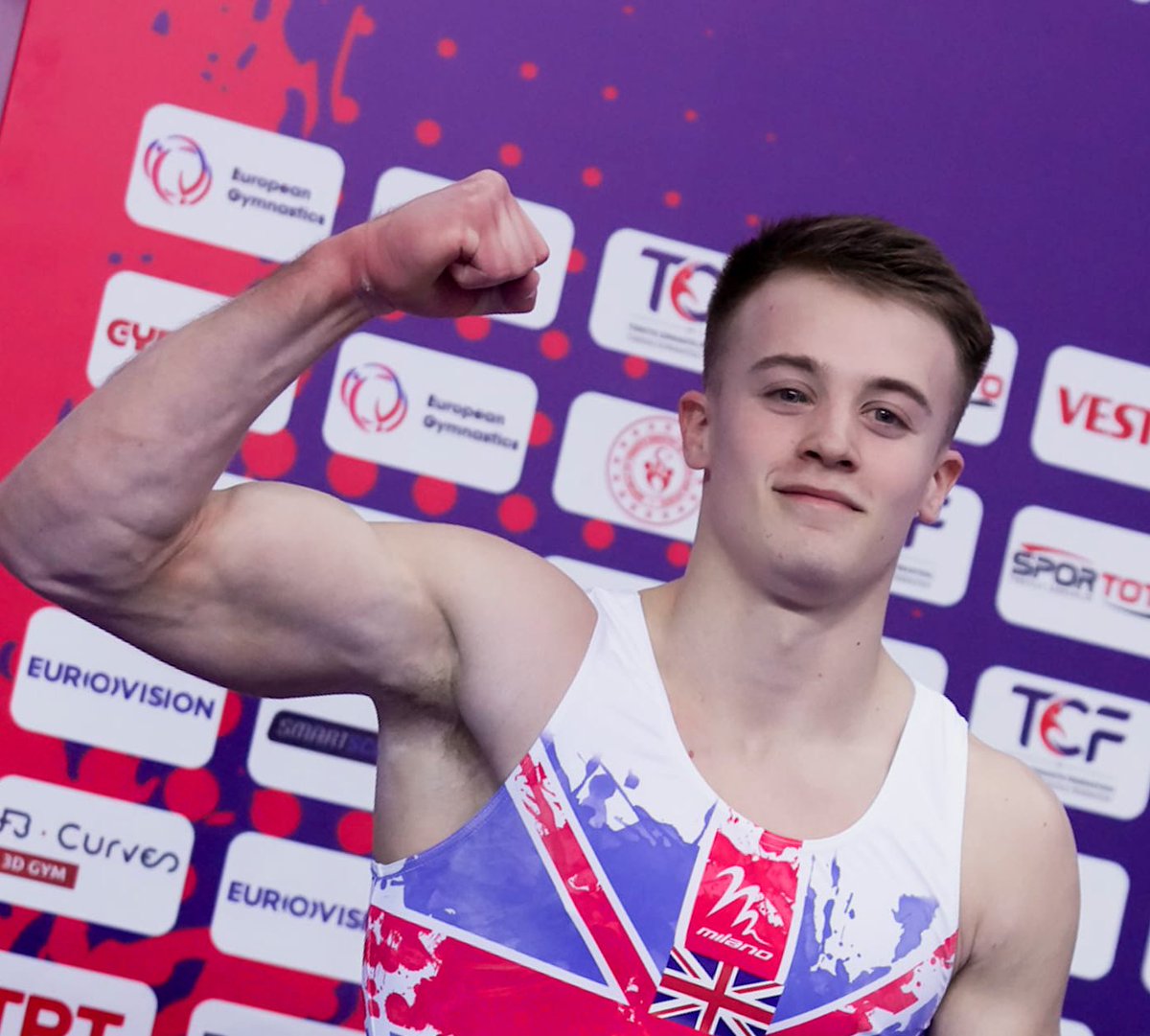 BritGymnastics's tweet photo. Champion of Europe 💪🏻 
Luke Whitehouse is the floor gold medalist 🥇 https://t.co/sPtu3WXd1Q