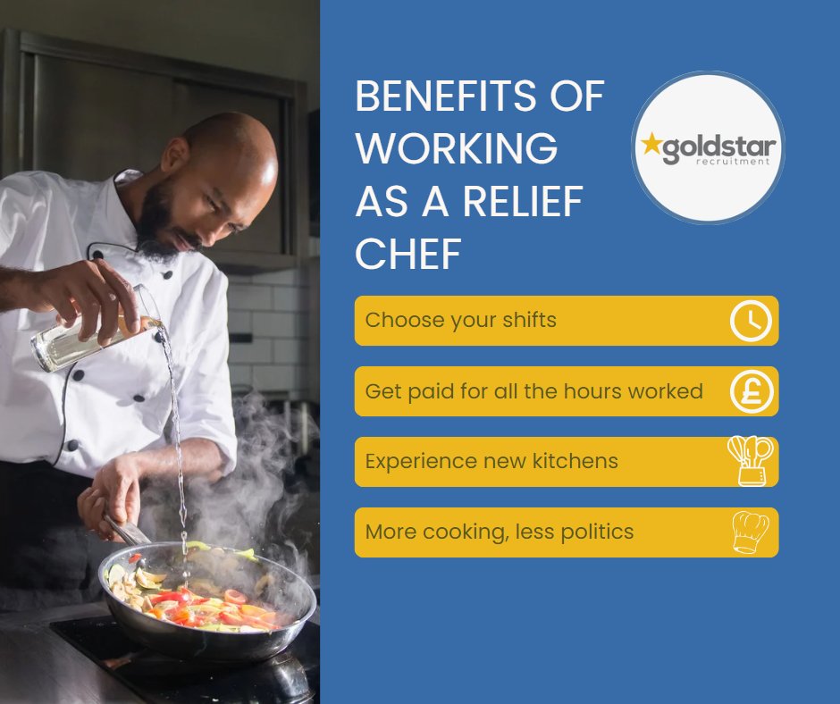 Goldstarjobs's tweet image. Talented Chef seeking career flexibility and variety? 👨🍳👩🍳
 
Consider working as a Relief Chef with our agency! 

Contact us to learn more!

#reliefchef #cheflife #hospitalityrecruitment #hospitalityindustry