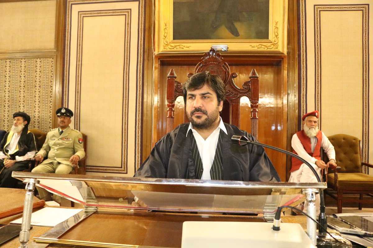 PaBalochistan's tweet photo. Session begins with Deputy Speaker Sardar Babar Khan Musakhail in chair. https://t.co/m8p8ISbbEh