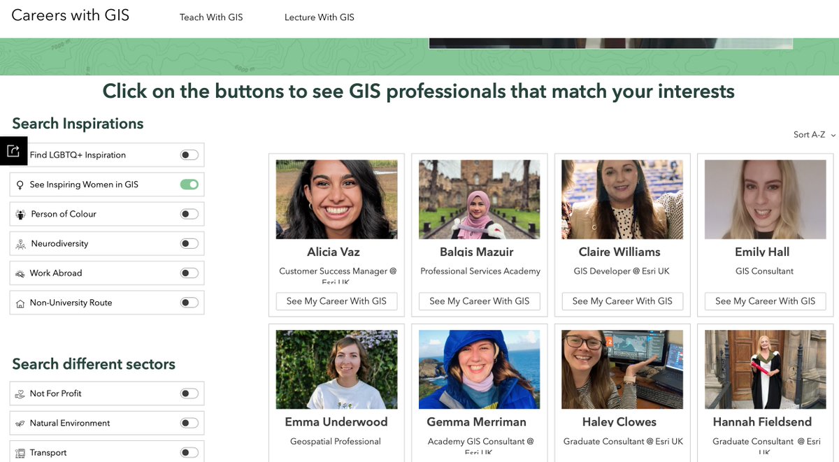 What a inspirational website hub for #Women in #GIS at #GAConf23 #TeachwithGIS by @geogologue @Dav1dM0rgan @esriuk