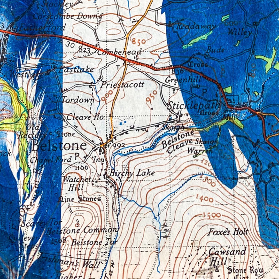 maverickart's tweet image. Bird on a map from 1941. If anyone wants this I will wing it to you in exchange for a £20 donation to #SaveSide campaign. I’ll sign it before I send it though :) crowdfunder.co.uk/p/saveside #cyanotype #AltProcess #Bird