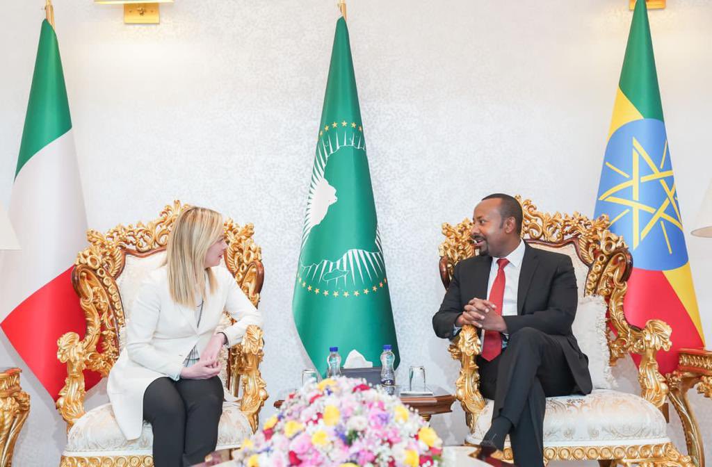 KirkosW5's tweet photo. I welcome Italy’s Prime Minister Georgia Meloni @GiorgiaMeloni on a two day official visit to #Ethiopia. The visit is instrumental in further strengthening the ties between our two countries. https://t.co/uBC3NoN6Sw