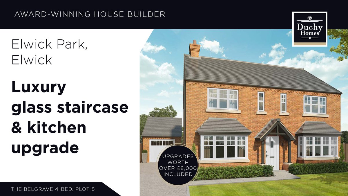 duchyhomes's tweet image. Reserve this 4-bed home in Elwick by 16 April 2023 and we'll include an upgraded kitchen with appliances &amp;amp; Silestone worktop as well as a luxury glass staircase, worth over £8,000! Ready to move into this summer. Visit us now.
bit.ly/42TkcZ0
#Elwick #NewHome #LuxuryHome