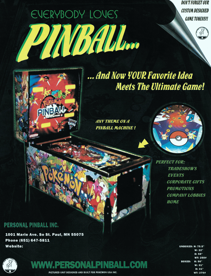 Pinball Music & Trivia on Twitter "A Pokémon pinball machine (likely