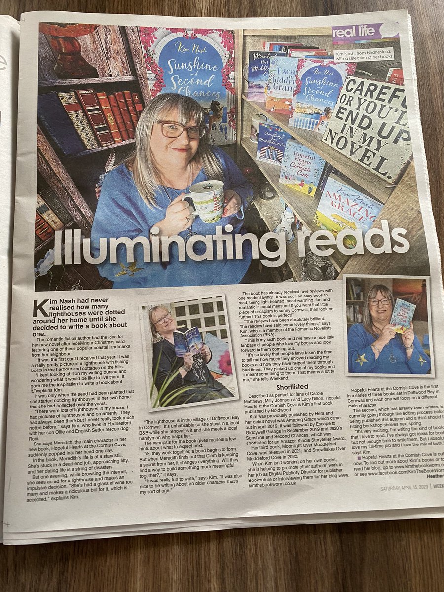 KimTheBookworm's tweet photo. Thank you to the @ExpressandStar for featuring me and my books! Look at me hanging out with the amazing @AngelaHartnett on the front page! https://t.co/XNSBr5Znmb