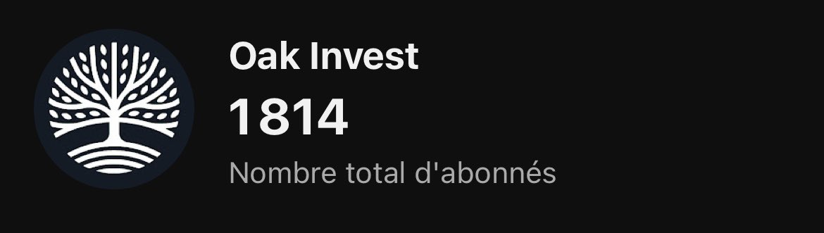 Plus que 7j et 186 abonnés pour profiter du giveaway (abonnez vous)

youtube.com/@OakInvest