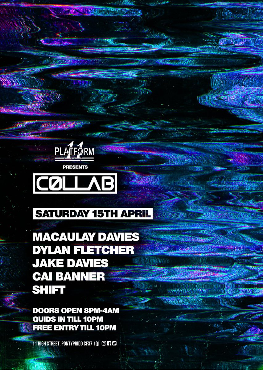 Platform11_'s tweet photo. TONIGHT AT PLATFORM 11

            OPEN 8-4am

COLLAB Presents THE TAKEOVER 

         HOUSE• DANCE • TECHNO

⚫️ FREE ENTRY OFFERS

🟣 QUIDS IN DRINK PROMOTIONS 

⚫️ VOID SOUND 

🟣 YARD OPEN 

🎧 Macaulay Davies 
🎧 Dylan Fletcher 
🎧 Jake Davies 
🎧 Cai Banner 
🎧 Shift https://t.co/bfl9Uz8utX