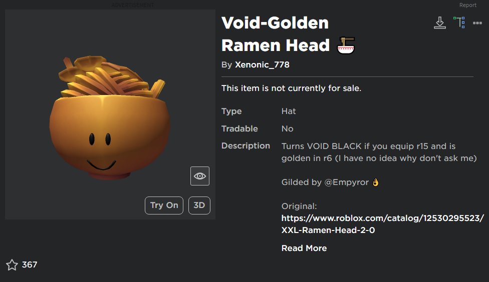 RafaelPlaysYT's tweet image. New Free Roblox Limited!   
Releasing Today At 11-12pm EST 

Stock: ??  
Price: FREE  

Item link: roblox.com/catalog/130455…

Creator: @Xenonic_778 

#RobloxUGCLimited #Robloxfreeugclimited #ROBLOX #RobloxDev #RobloxDevs #robloxart