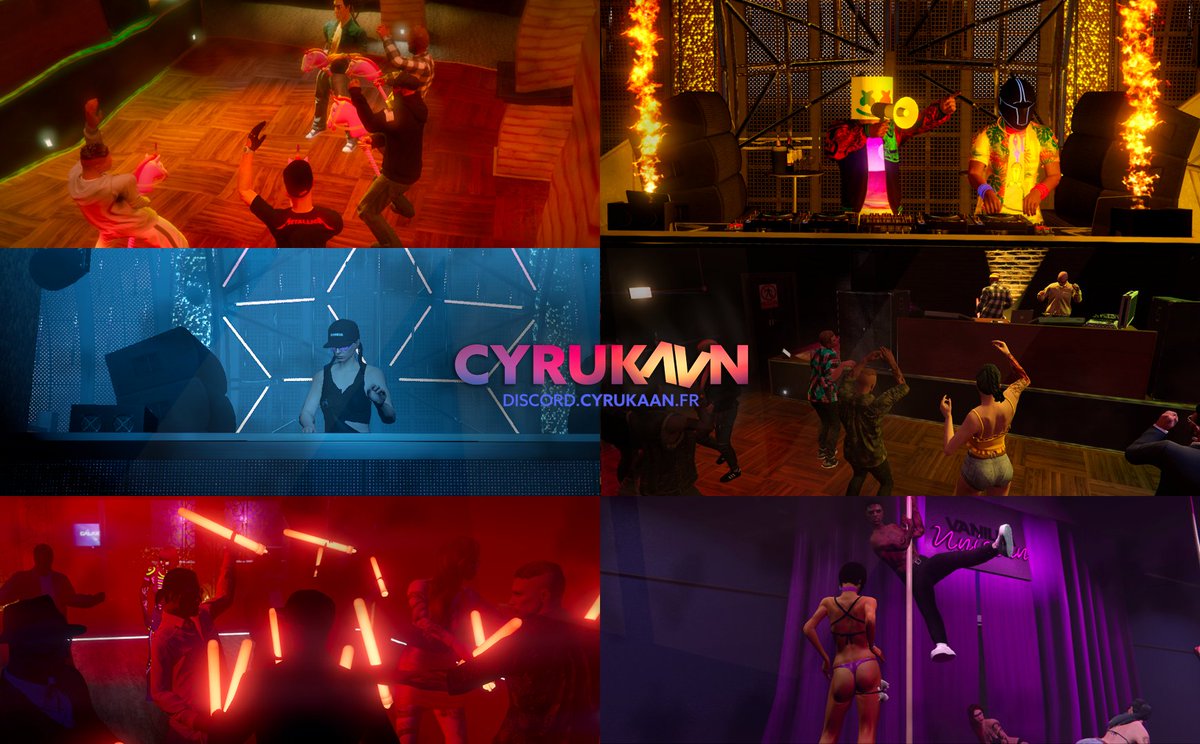 Sur CYRUKΛVN, on sait faire la fête !

N'hésites plus et viens t'ambiancer avec nous sur notre magnifique île :
👉discord.cyrukaan.fr🥳

#GTA #RP #GTA5 #GTAV #RolePlay #SanAndreas #LosSantos #nightclub #danse #fête #soirées  #DJ #Musique #GALAXY #TequiLaLa #Unicorn #CYRUKAAN