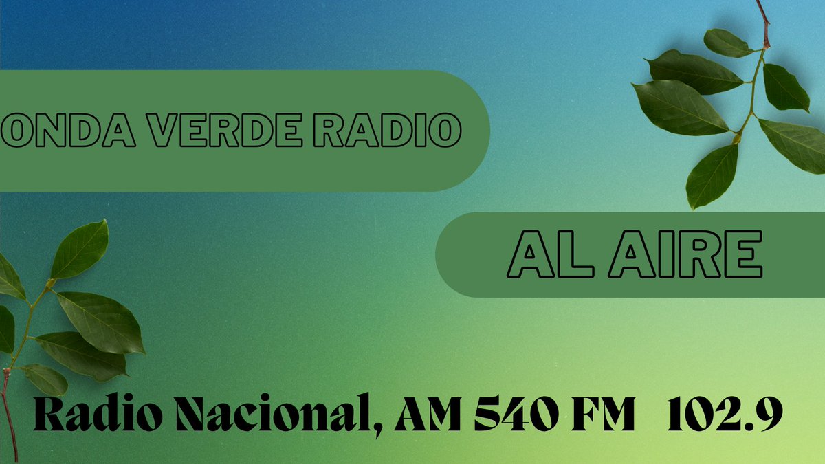 ¡Aire para <a href="/ondaverdetv/">Onda Verde</a>! Hasta las 10.00 a.m somo tu mejor compañía de sábado. Sumate a la defensa de nuestra única casa🌿por <a href="/Nacional_StaFe/">Nacional Santa Fe</a>