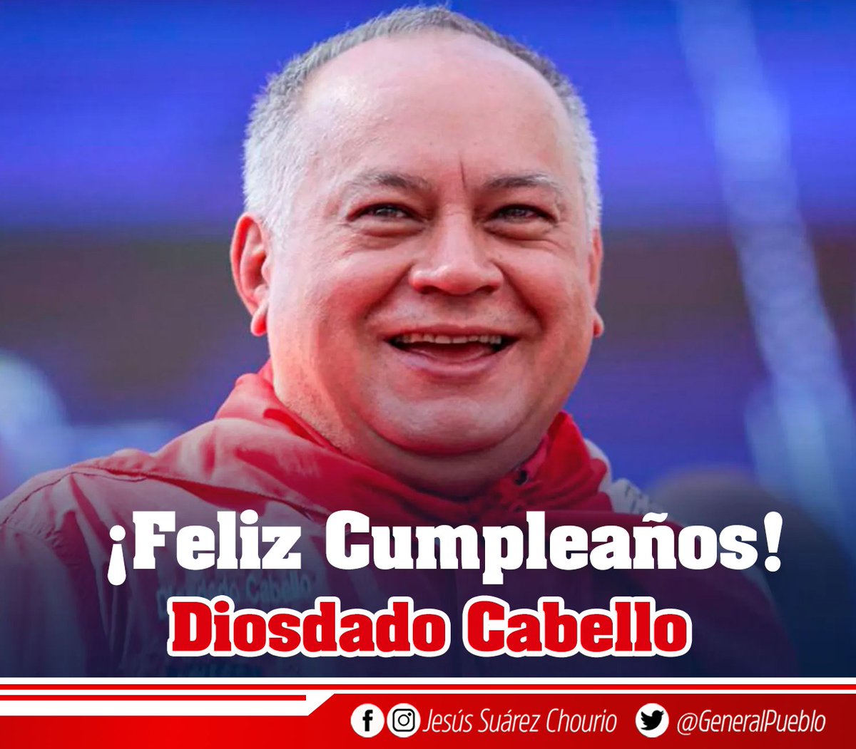 GeneralPueblo's tweet photo. Felicito al camarada diputado @dcabellor, por su cumpleaños. Hombre patriota y de gran conciencia entregado al legado revolucionario. Capitán que nuestro Creador te siga bendiciendo y te conceda mucha vida y salud para seguir luchando por la Patria de Bolívar y Chávez. https://t.co/P2SPHbiSEE