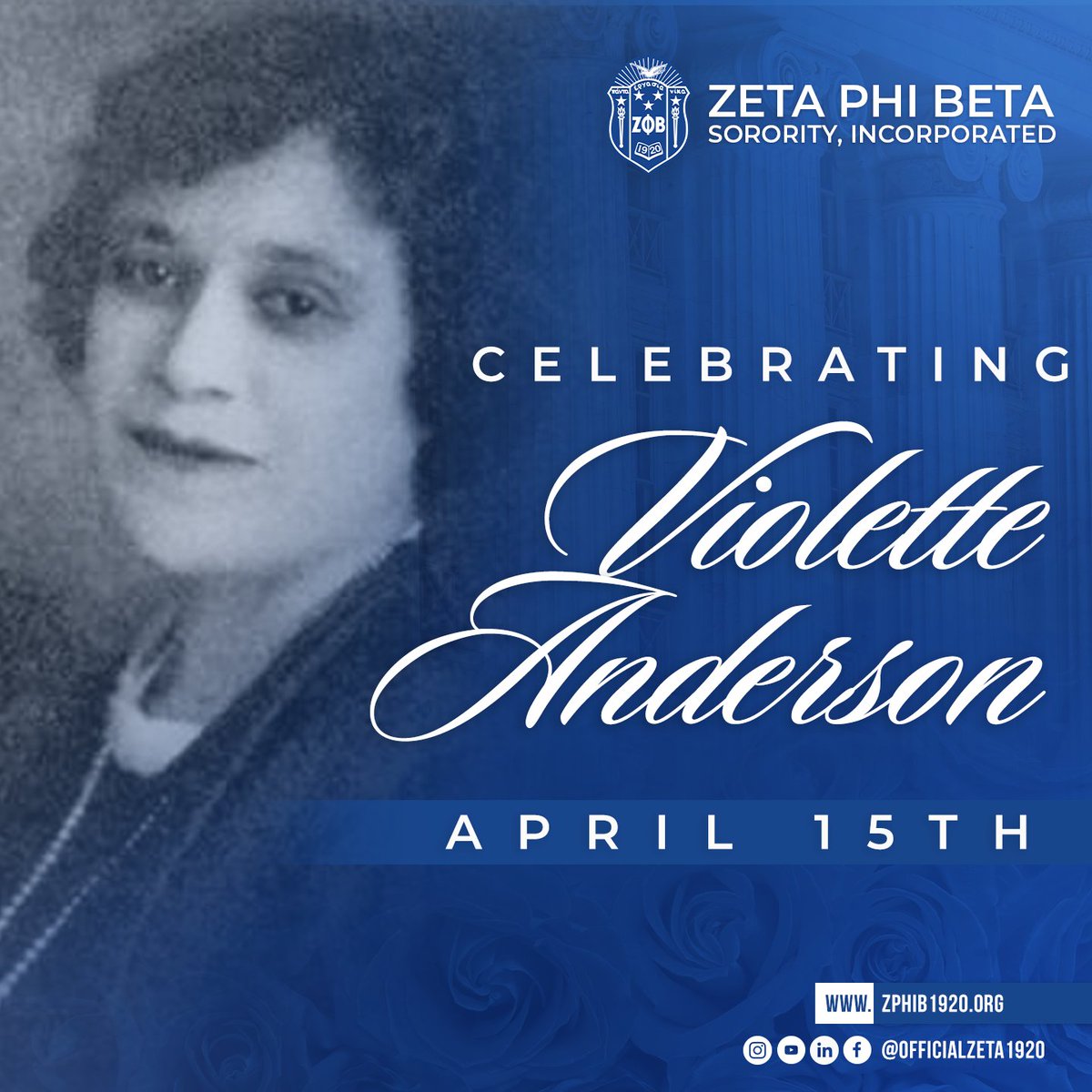 ZPhiBInc1920's tweet photo. On January 29, 1926, Violette Anderson (the 8th President of @zphibhq) became the first AfAm female atty admitted to practice before the U.S. #supremecourt. In 1937 the sorority established a day in her honor for her selfless service to the org. 

#zphib #zphib1920 #zetaphibeta https://t.co/CBwmABgkoJ