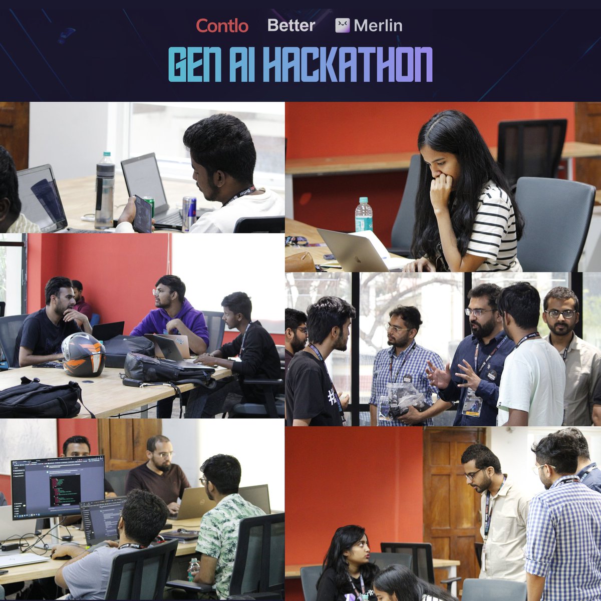 MerlinAIByFoyer's tweet photo. The Gen AI Hackathon is in full swing, and the energy is contagious!
Let's keep the momentum high, and let's show the world what we can do with AI! π» #genAIhack https://t.co/pS0x0C3ERx